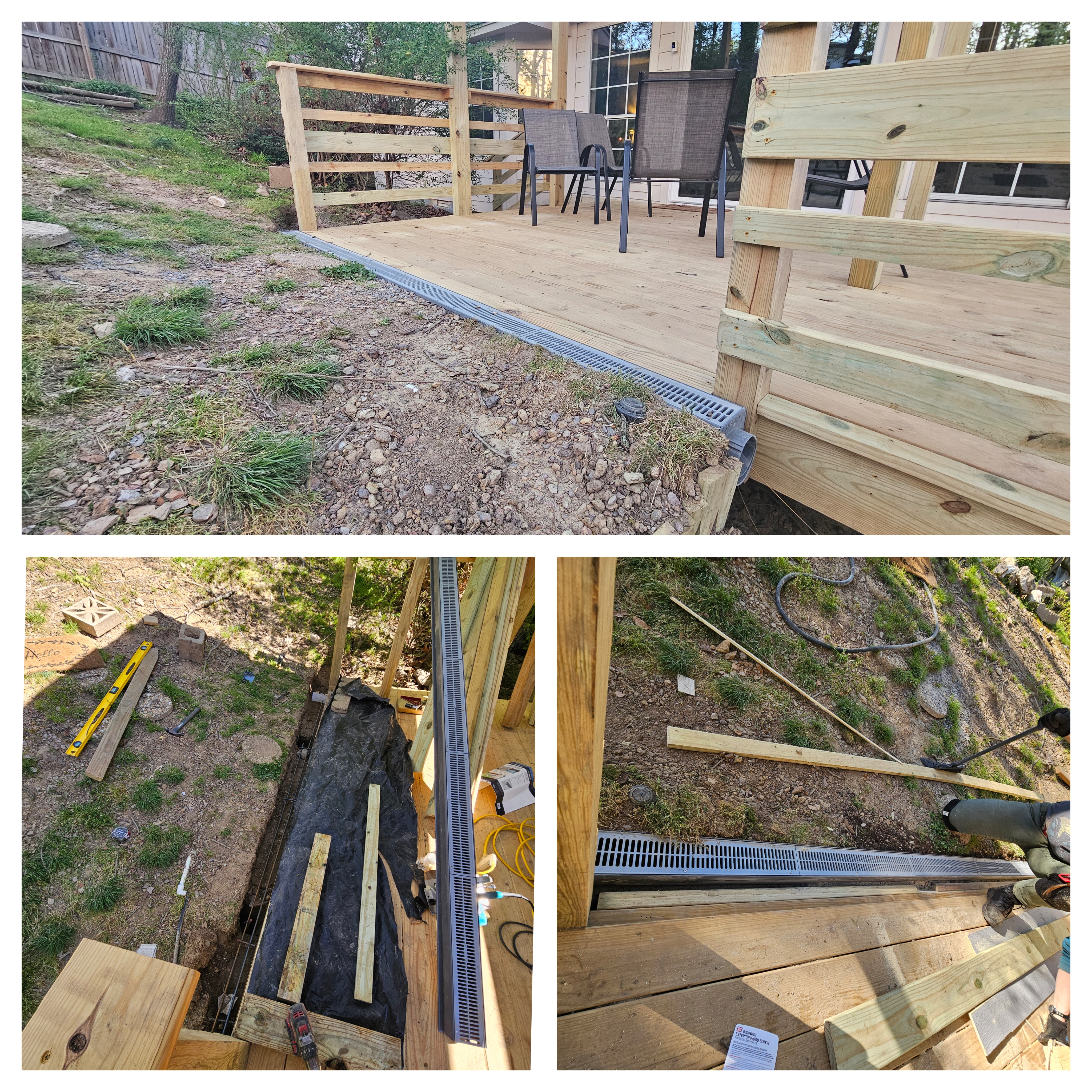 Channel drain Install
